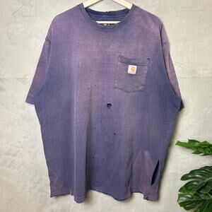 Crazy Sun Faded And Distressed Carhartt Heavyweight XL Tee